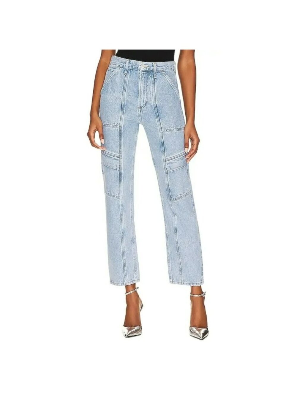 Agolde Cooper High Rise Relaxed Utility Jeans Womens 27 Organic Cotton Blend NEW